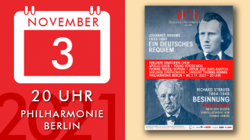 Johannes Brahms: „Ein deutsches Requiem“ / Richard Strauss, Thomas Hennig: „Besinnung“