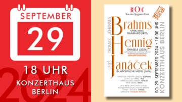 Anniversary concert: J. Brahms, T. Hennig, L. Janáček